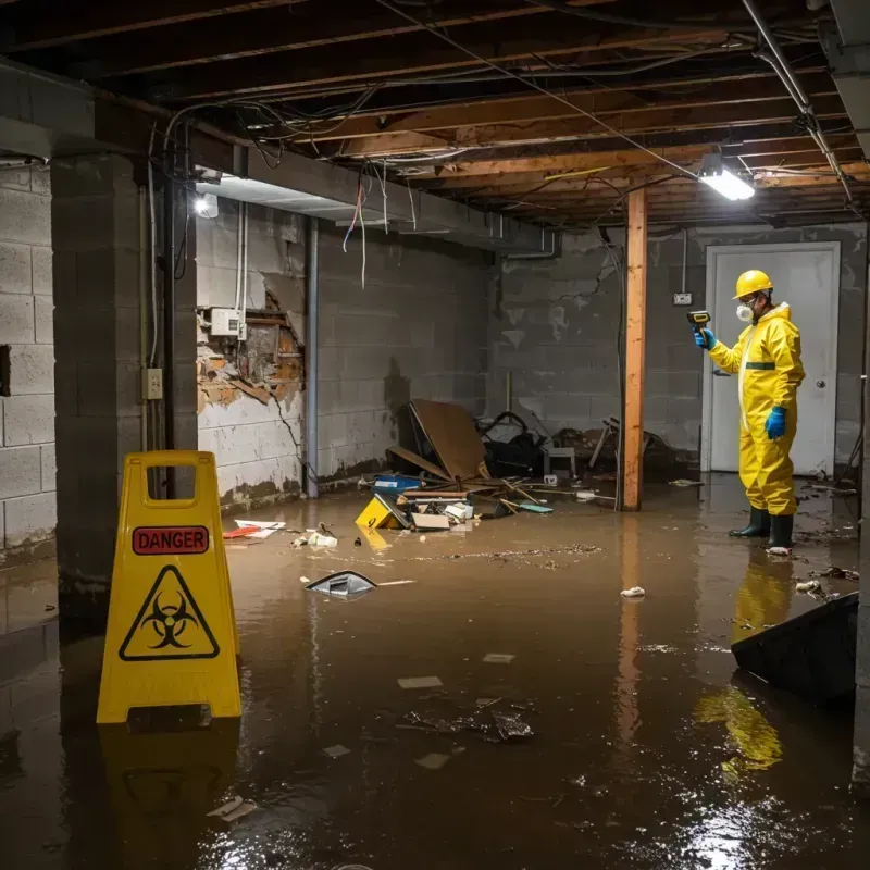 Flooded Basement Electrical Hazard in Erie County, OH Property