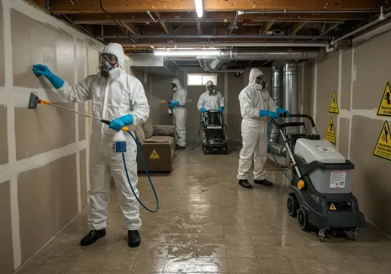 Basement Moisture Removal and Structural Drying process in Erie County, OH